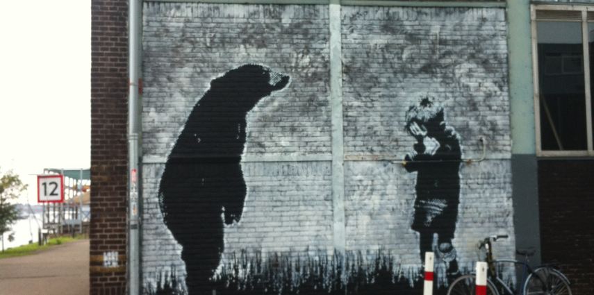 Stumble upon a bear: street art